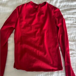 Skims Red Long Sleeve Top